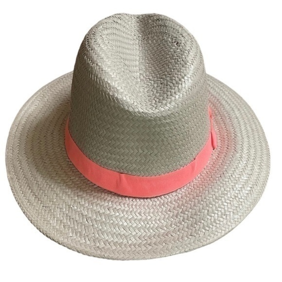 Panama Hat - Woven Construction - Gray Combo - Contrast ribbed panel with bow - Picture 5 of 7
